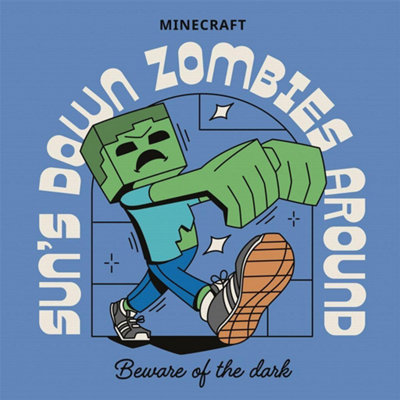  - Minecraft Zombie Canvas Print Blue (30Cm X 30Cm X 1.8Cm)