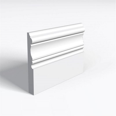 MarlboroughPack Of 15 (Total 15 Units)Moisture Resistant Mdf Primed Derby Skirting Board18mm (T) X 144mm (H) X 4200mm (L) from B&Q
