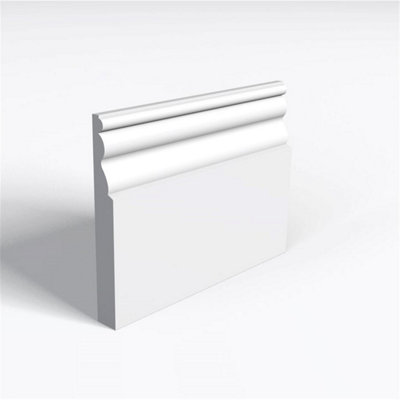 MarlboroughPack Of 20Moisture Resistant Mdf Primed Kensington Skirting Board18mm (T) X 194mm (H) X 4200mm (L) from B&Q