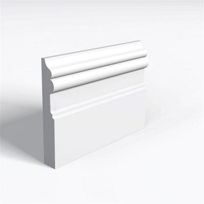 MarlboroughPack Of 10Moisture Resistant Mdf Primed Regency B Skirting Board18mm (T) X 169mm (H) X 4200mm (L) from B&Q