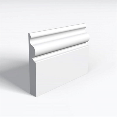 MarlboroughPack Of 20Moisture Resistant Mdf Primed Regency Ogee Skirting Board25mm (T) X 219mm (H) X 3050mm (L) from B&Q