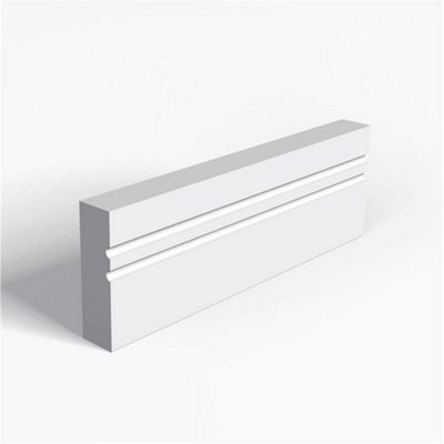 MarlboroughPack Of 20Moisture Resistant Mdf Primed 2 Drip Architrave & Rebate18mm (T) X 69mm (H) X 3050mm (L) from B&Q
