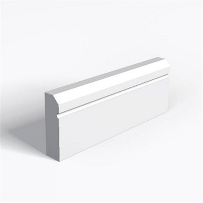 MarlboroughPack Of 10Mr Mdf Primed Chamfered & 1 Drip Groove Architrave & Rebate18mm (T) X 94mm (H) X 3050mm (L)