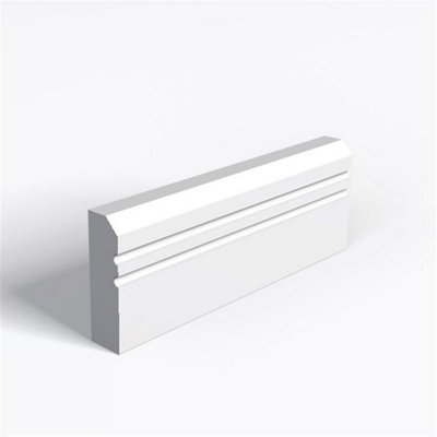 MarlboroughPack Of 5Moisture Resistant Mdf Primed Chamfer & 2 Drip Groove Architrave18mm (T) X 69mm (H) X 3050mm (L)