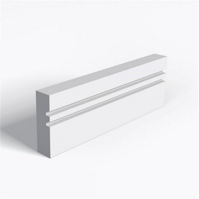 MarlboroughPack Of 20Moisture Resistant Mdf 2 Square Grooves Architrave & Rebate18mm (T) X 69mm (H) X 4200mm (L) from B&Q