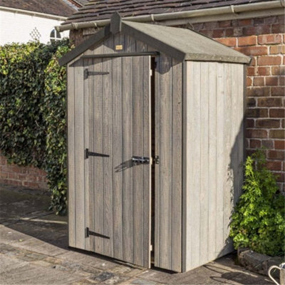 Cheshire 4Ft X 3Ft Deluxe Tongue & Groove Whitby Heritage Shed With Dark Grey Trim from B&Q