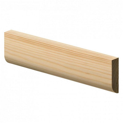B&Q - MarlboroughPack Of 14.5 (Total 14.5 Units)Bullnose Redwood Architrave44mm (H) X 14.5mm (T) X 2400mm (L)