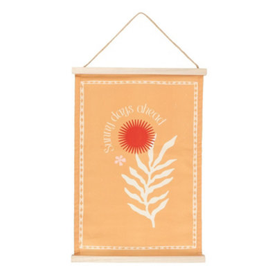  - Something Different Sunny Days Ahead Hanging Wall Decoration Orange (One Size)