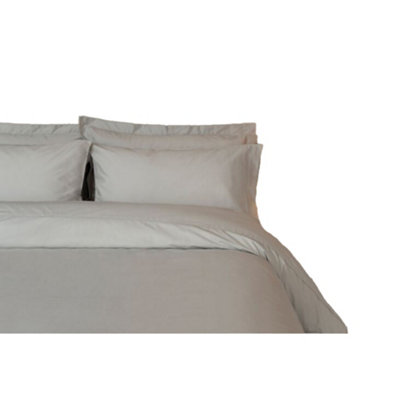 Belledorm Egyptian Cotton Plain Duvet Cover Platinum (Superking) from B&Q