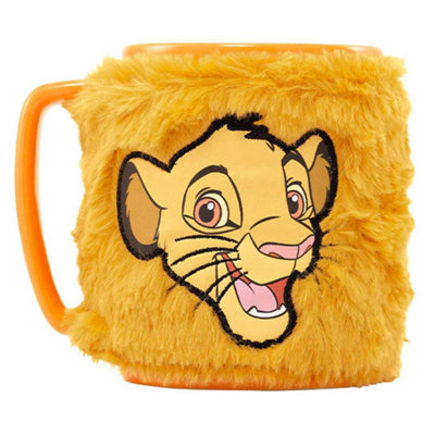 B&Q Orange/Yellow/Red The Lion King Hakuna Matata Fluffy Mug (One ) 12Cm