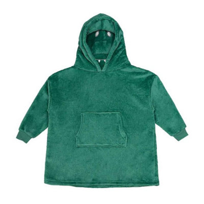  - Brand Lab Childrens/kids Dinosaur Hooded Blanket Hoodie Green (5-8 Years)