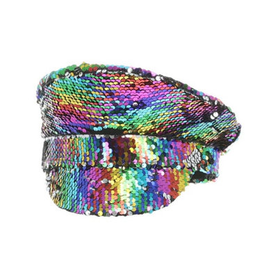 B&Q Smiffys Sequins Captains Hat Multicoloured (One Size)