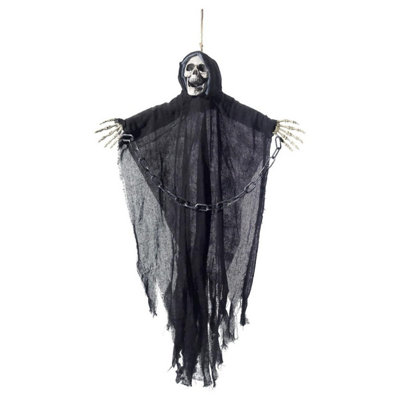 Smiffys Grim Reaper Hanging Decoration Black (One Size)