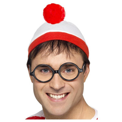 Wheres Wally? Unisex White Costume Accessory Set In - Image 2