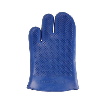 Lincoln Comfy Rubber Horse Grooming Mitt Blue (One Size) from B&Q
