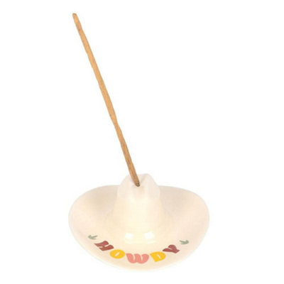 Something Different Howdy Cowboy Hat Incense Stick Holder White (One Size) from B&Q