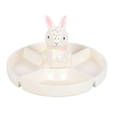 Something Different Chip & Dip Bunny Snack Dish White (One Size) from B&Q