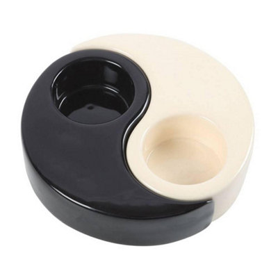  - Something Different Yin Yang Tealight Holder White/black (One Size)