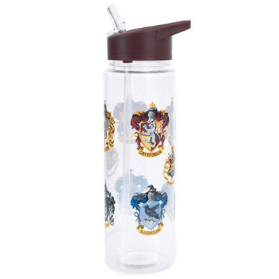 Harry Potter House Crests Plastic Water Bottle Multicoloured (One ) 23Cm