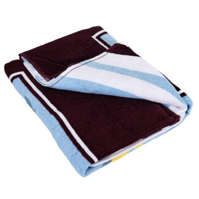 Aston Villa Fc Pulse Towel Claret/sky Blue (140Cm X 70Cm) from B&Q