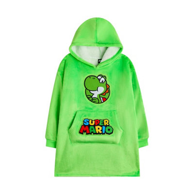 Super Mario Childrens/kids Yoshi Blanket Hoodie Green (6-8 Years) from B&Q