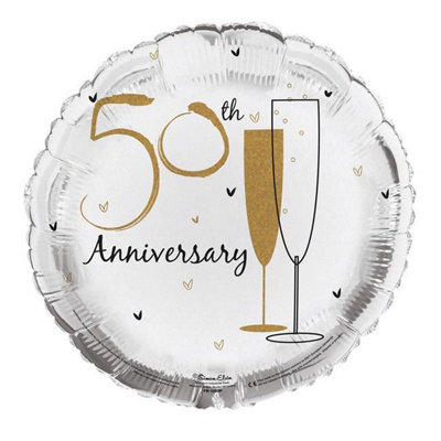 Simon Elvin 50Th Anniversary Foil Balloon Silver/gold (One Size) from B&Q