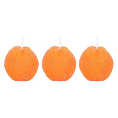 Something Different Orange Shaped Candle (Pack Of 3) - Orange - Image 4