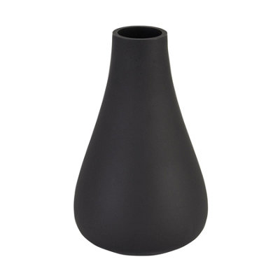 Hill Interiors Gl Tapered Vase (24Cm X 14Cm X 14Cm) Black