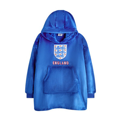 England Fa Boys Football Blanket Hoodie Blue (One Size) from B&Q