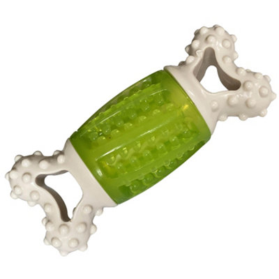 Good Boy Chew Gnaw Bone Dog Toy Green/white (One Size) from B&Q