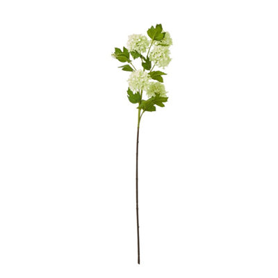 Hill Interiors Snowball Viburnum Artificial Flower Spray Green (One Size) from B&Q
