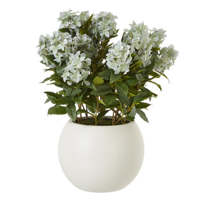 Hill Interiors Hydrangea Artificial Potted Plant Green (71Cm X 55Cm X 55Cm) from B&Q