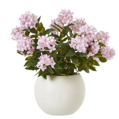 Hill Interiors Pink Hydrangea Artificial Potted Plant (71Cm X 55Cm X 55Cm) 71Cm