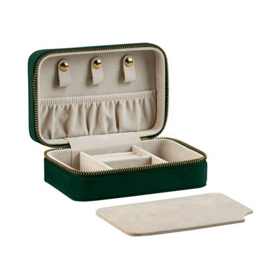 Bagbase Travel Velvet Jewellery Box Dark Emerald (One Size) from B&Q