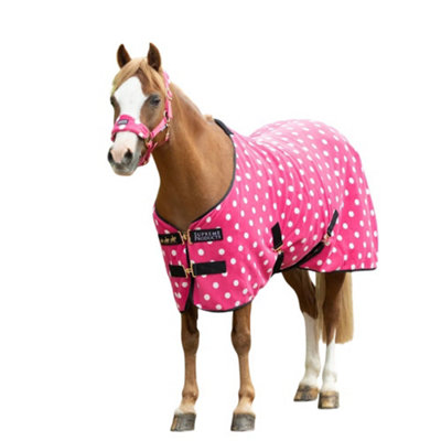 Supreme Products Dotty Fleece Horse Rug Paradise Pink (4 3") from B&Q
