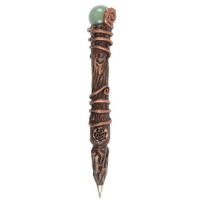 Something Different Crystal Aventurine Wand Pen Brown/green (One Size) from B&Q