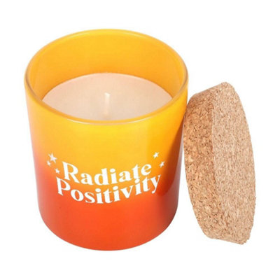 Something Different Radiate Positivity Lemon & Bergamot Scented Candle Yellow/orange/white (One Size) from B&Q