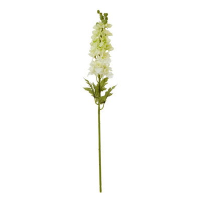B&Q -  Elatum Delphinium Artificial Flower White (One Size)