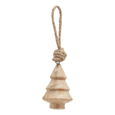 Hill Interiors Brown Wooden Christmas Tree Bauble - 100% Mixed - Image 6