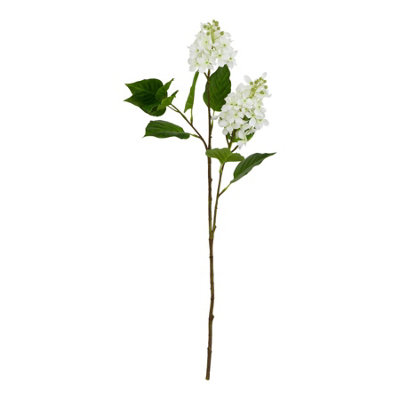 B&Q -  The Natural Garden Collection White Lilac Artificial Flower White (One Size)