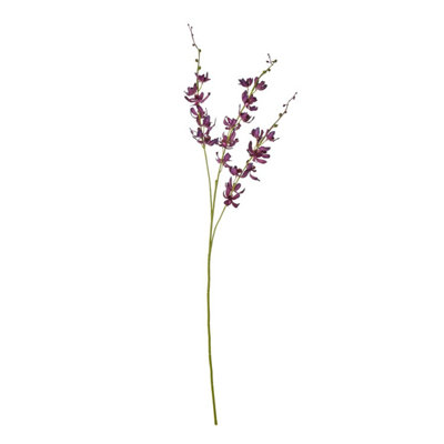 B&Q -  Cymbidium Spray Artificial Flower Purple (One Size)