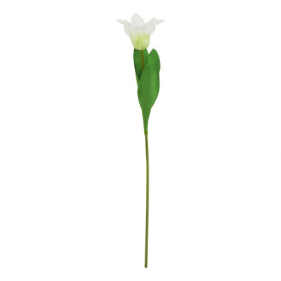 B&Q -  The Natural Garden Collection Parrot Tulip Artificial Flower White/green (One Size)