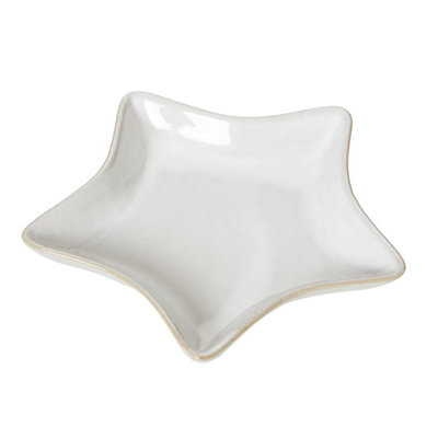 Hill Interiors Star Ceramic Dish White (2Cm X 13Cm X 13Cm) from B&Q