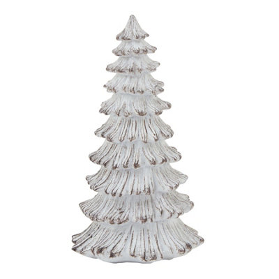 Hill Interiors Snowy Pine Tree Sculpture White (25Cm X 14Cm X 14Cm) from B&Q