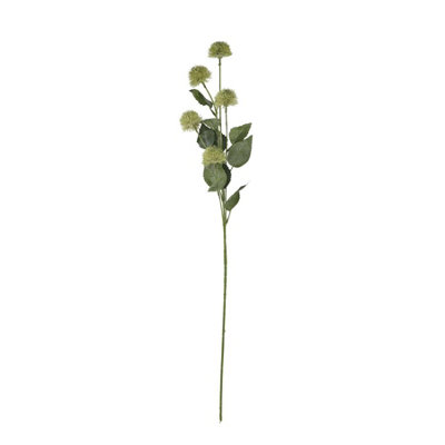 B&Q -  Globe Thistle Spray Artificial Flower Green (81Cm X 18Cm X 18Cm)