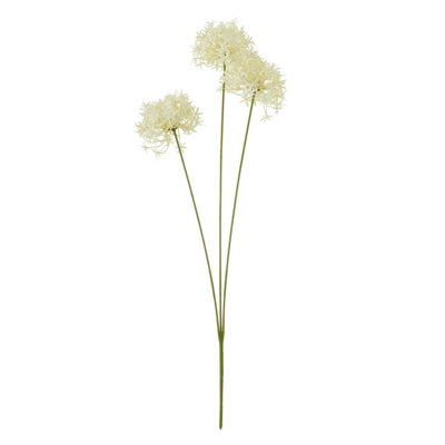 B&Q -  Triple Allium Spray Artificial Flower Cream (One Size)