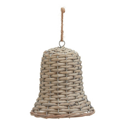 Hill Interiors The Noel Collection Wicker Bell Christmas Decoration Brown (12Cm X 7Cm X 7Cm) from B&Q