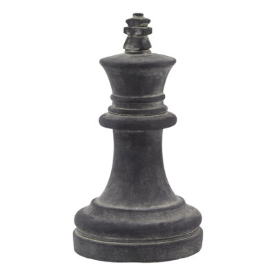 B&Q -  Amalfi King Chess Piece Grey (28Cm X 16Cm X 16Cm)