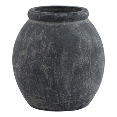Hill Interiors Amalfi Jar Planter (31Cm X 30Cm X 30Cm) Grey