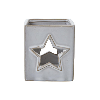 Rackhams Light/White Ceramic Star Tea Holder - One Size - 100% Mixed - Image 6